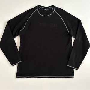 Karl Lagerfeld Paris Raglan Embossed Logo Shirt - Size L - Long Sleeves - Mens